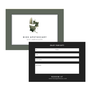 Bios Apothecary Gift Certificate - Cucumber