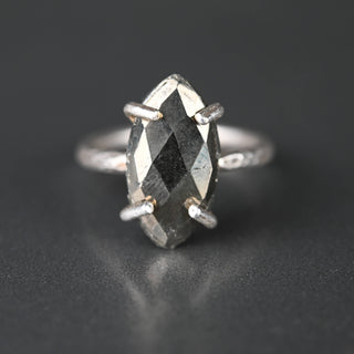 Sterling Marquise Ring - Pyrite