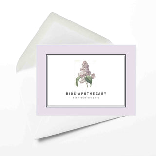 Bios Apothecary Gift Certificate - Lilac