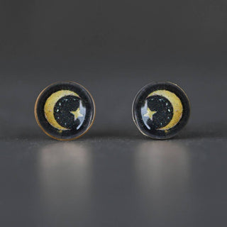 Tiny Moon and Stars Studs