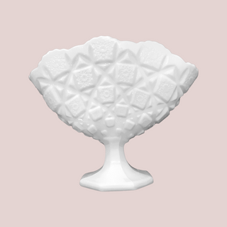 Westmoreland Milk Glass Flat Fan-Shaped Vase
